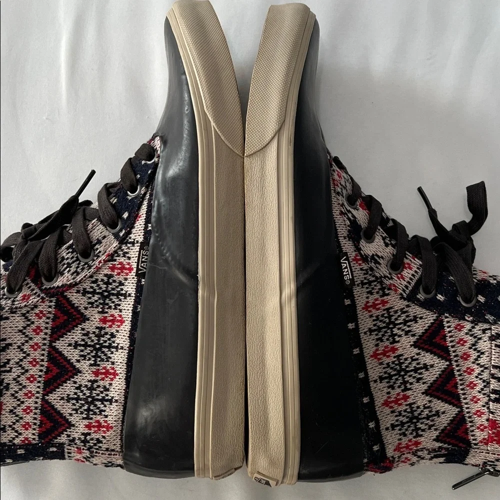 Vans RARE Hi-Top Winter Sweater Duck Rubber Sneakers - Picture 5 of 13